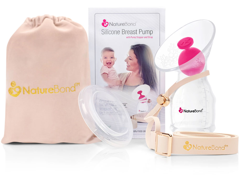 Bộ Cốc Hứng Sữa Silicon NatureBond All-in-1 Đủ 5 Món